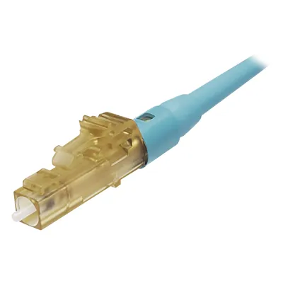 Conector de Fibra Óptica LC Simplex OptiCam, Multimodo 50/125 OM3/OM4, Pre-pulido, Color Aqua