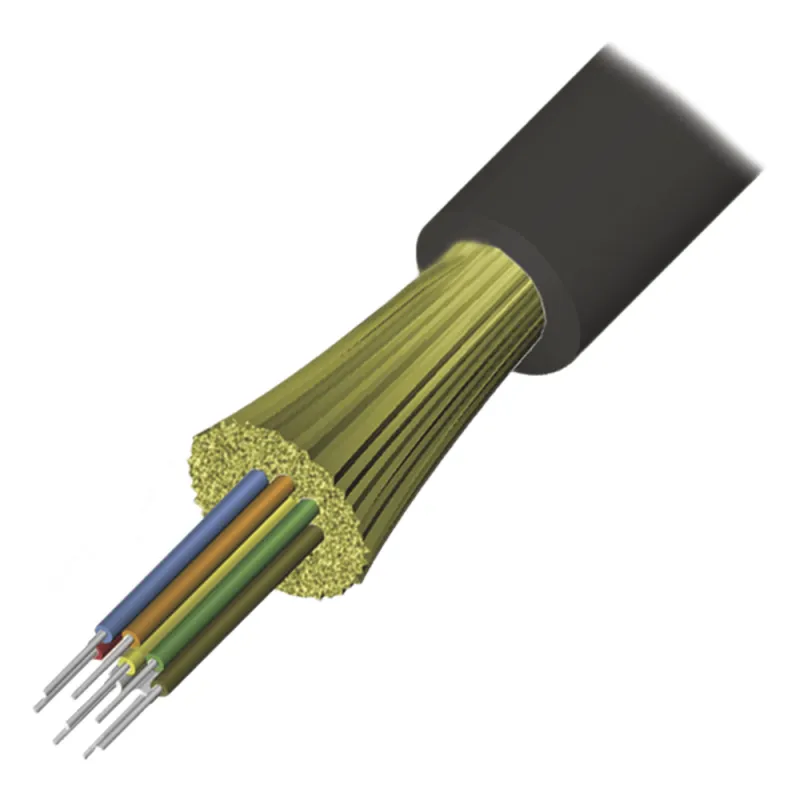 Cable de Fibra Óptica de 12 Hilos, Interior/Exterior, Tight Buffer, No Conductiva (Dieléctrica), Plenum, Multimodo OM4 50/125 Optimizada, 1 Metro (3.28 Pies)