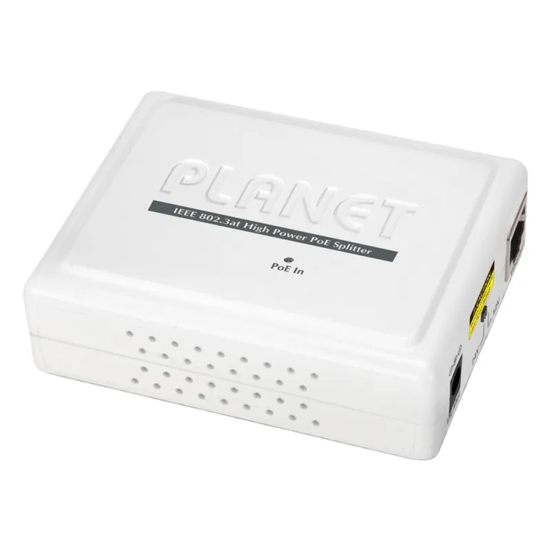 Divisor de Voltaje PoE 802.3at a 12/24 Vcc, Puerto Gigabit 10/100/1000 Mbps