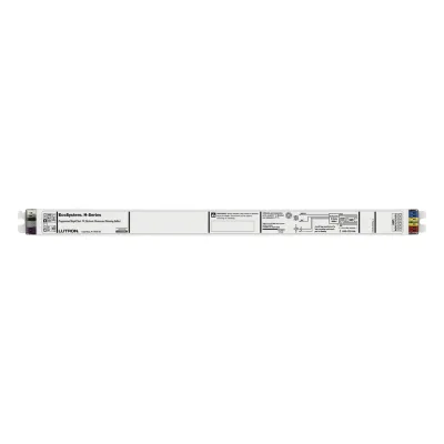 Balastra electrónica atenuable EcoSystem H-Series para 2 lámparas fluorescentes T5 lineales de 28 W, entrada universal 120-277 V, atenuación de 100% a 1%