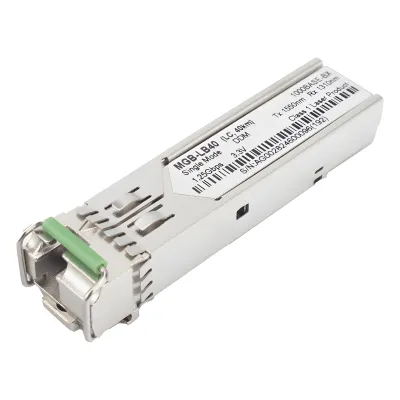 Transceptor mini-Gbic SFP 1G LC TX:1550nm RX:1310 para fibra Mono Modo 40 Km WDM, Requiere MGB-LA40