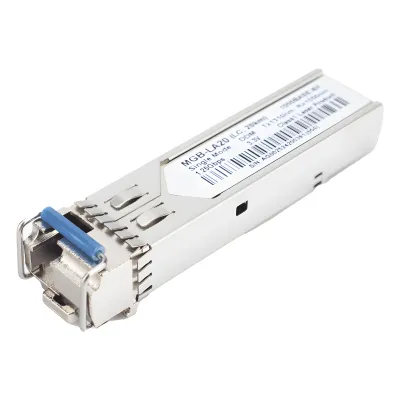 Transceptor WDM mini-Gbic SFP 1G LC TX:1310nm RX:1550 para fibra Mono Modo 20 Km, Requiere MGB-LB20