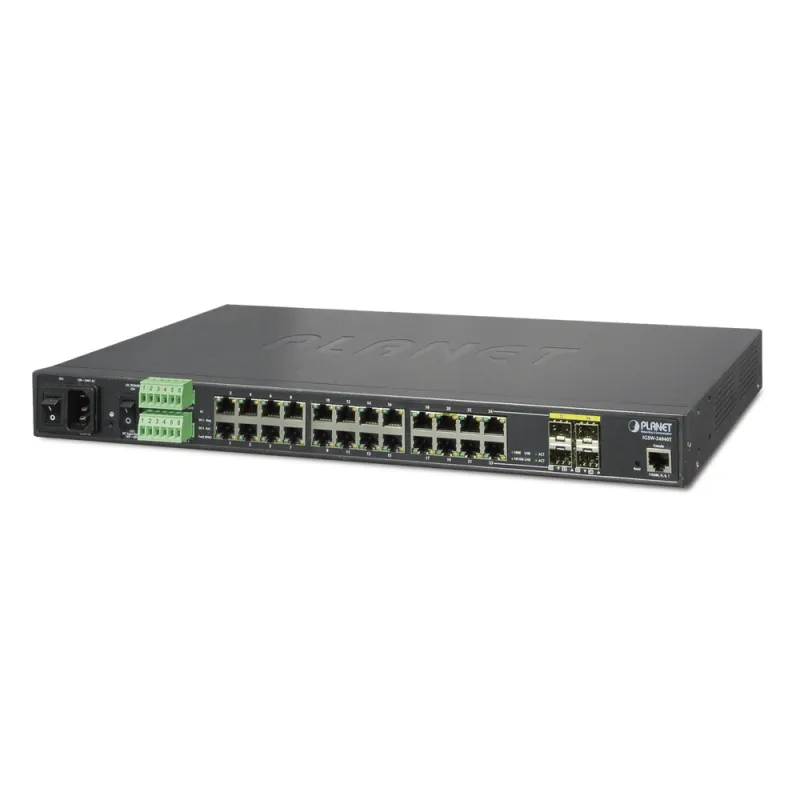 Switch Industrial Administrable 24 Puertos 1000Mbps con 4 Puertos SFP