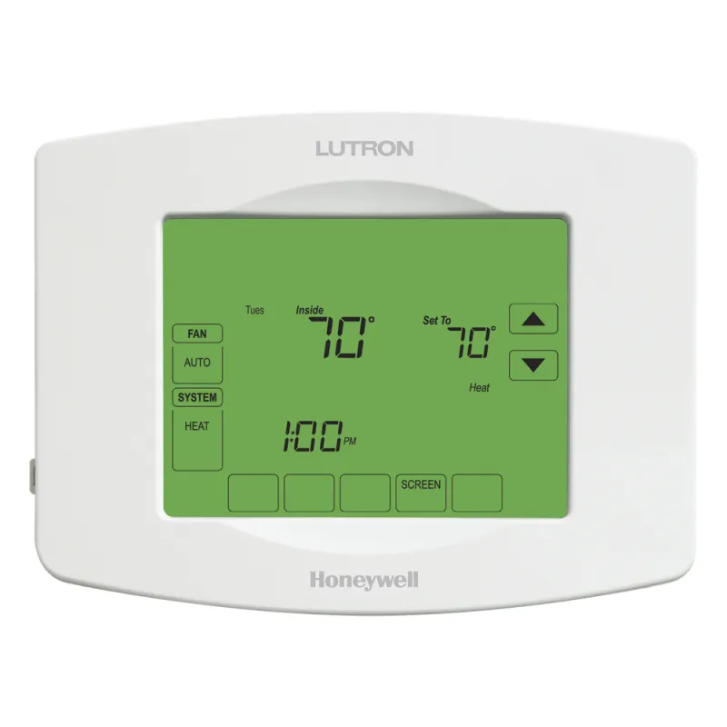 Termostato inalámbrico TouchPRO Wireless para control de calefacción y aire acondicionado, con tecnología Clear Connect, para sistemas RadioRA 2 y HomeWorks QS