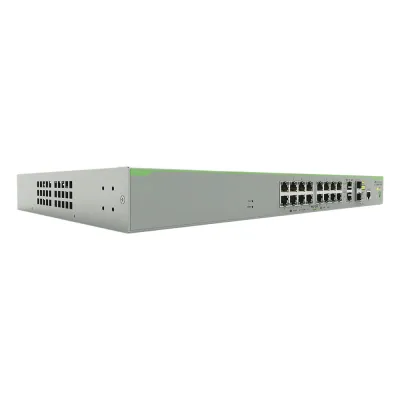 Switch PoE+ Administrable CentreCOM FS980M, Capa 3 de 16 Puertos 10/100 Mbps + 2 puertos RJ45 Gigabit/SFP Combo, 250W