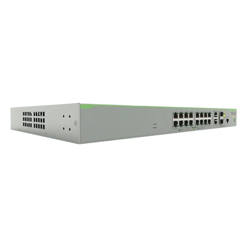Switch PoE+ Administrable CentreCOM FS980M, Capa 3 de 16 Puertos 10/100 Mbps + 2 puertos RJ45 Gigabit/SFP Combo, 250W