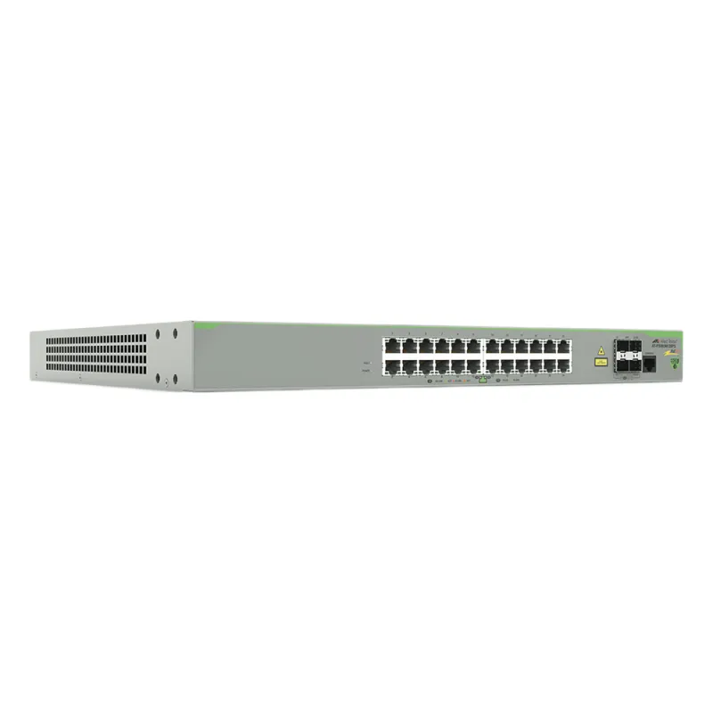 Switch PoE+ Administrable CentreCOM FS980M, Capa 3 de 24 Puertos 10/100 Mbps + 4 puertos SFP, 375 W