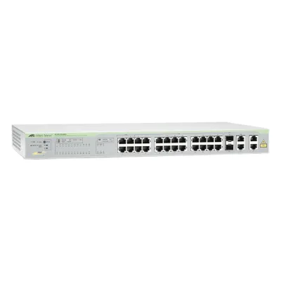 WebSmart Switch, 24 puertos PoE+ 10/100 Mbps + 2 puertos 10/100/1000 Mbps + 2 SFP Gigabit Combo, 193 W