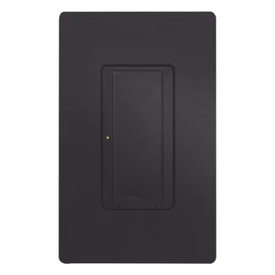 Switch de pared inteligente de doble voltaje 120-277 V, dos hilos sin neutro, 8 A en iluminación y motores de hasta 1/10 HP, para RadioRA 2 y RA2 Select, color Midnight