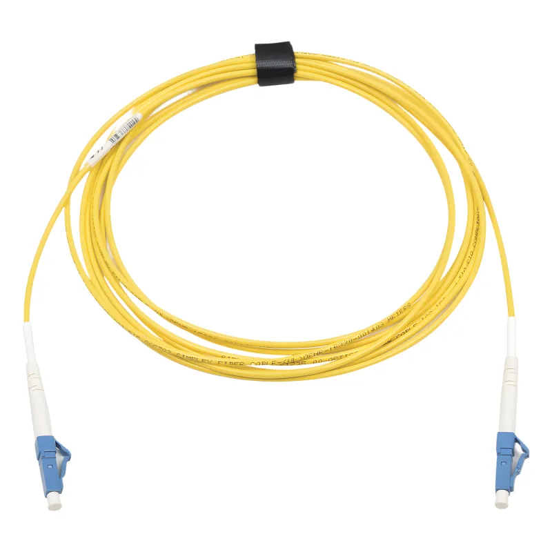 Jumper de Fibra Óptica Monomodo (OS2), XGLO, Riser, LC/UPC-LC/UPC Simplex, ONFR, Color Amarillo, 3 Metros (9.84 Pies)