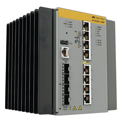 Switch Industrial Hi-PoE Continuo Administrable Capa 3 de 8 x 10/100/1000 Mbps + 4 Puertos SFP, 240 W.