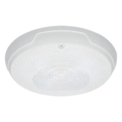 Bocina de techo para evacuación por voz, doble voltaje 25/70.7 V, sin estrobo, color blanco, Serie L System Sensor
