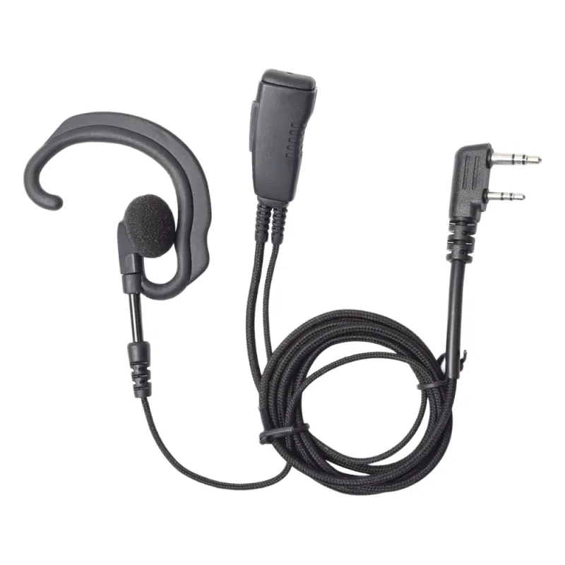 Micrófono Audífono de Solapa Estilo Gancho / CABLE FIBRA TRENZADA KEVLAR ULTRA RESISTENTE Para KENWOOD Serie G/3230/2102G/2202L/2212L/2170/2360/2302/2312/2000/2402/NX220/NX240/TKD240