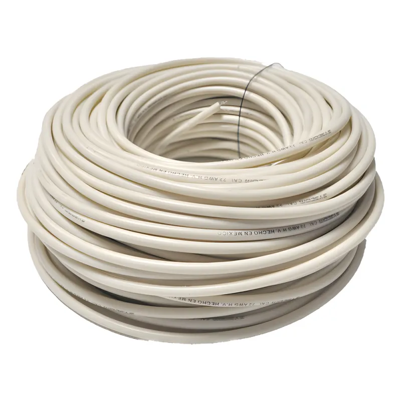 Cable Doble Aislado para Cercas Electrificadas / Bobina 50 m (164 ft) / Calibre 22 / Anti-UV / Multifilar Flexible