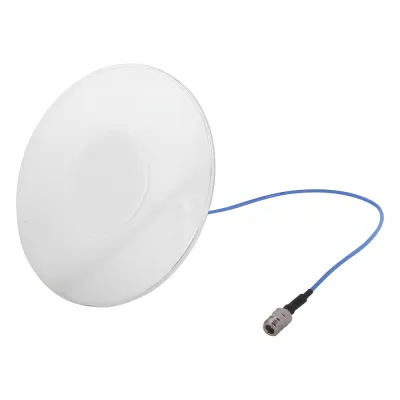 Antena plana traslucida DAS para techo, 698-2700 MHz, bajo PIM, N Hembra.