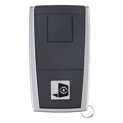 Control remoto de 4 botones para armar, desarmar y activar pánico en sistemas Videofied