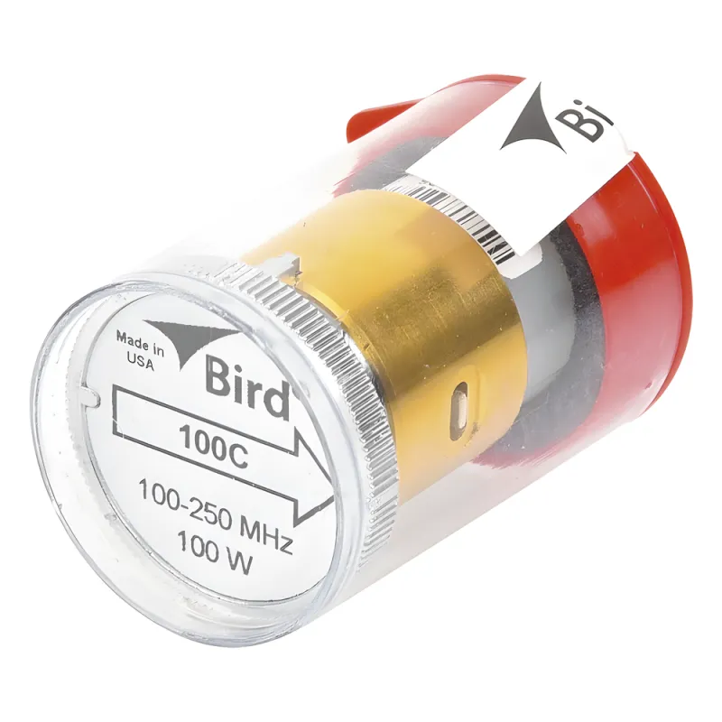 Elemento de 100 Watt en Línea 7/8" para Wattmetro BIRD 43 en Rango de Frecuencia de 100 a 250 MHz.