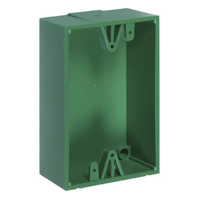 Caja trasera de montaje color verde para estaciones de parada STOPPER