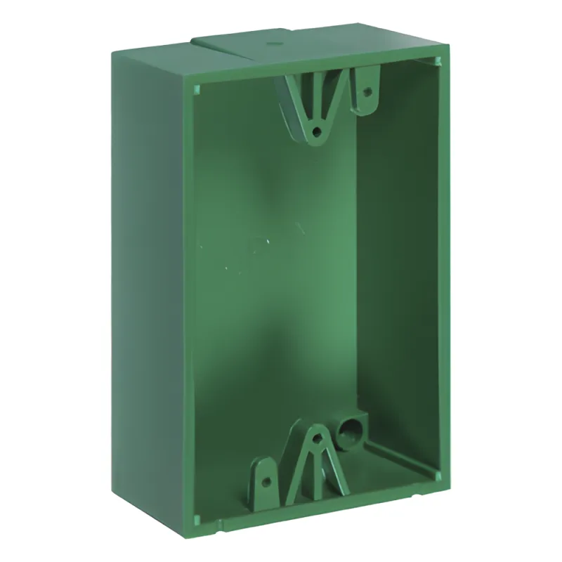 Caja trasera de montaje color verde para estaciones de parada STOPPER