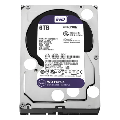 Disco Duro PURPLE de 6TB / 3 AÑOS DE GARANTÍA / Para Videovigilancia