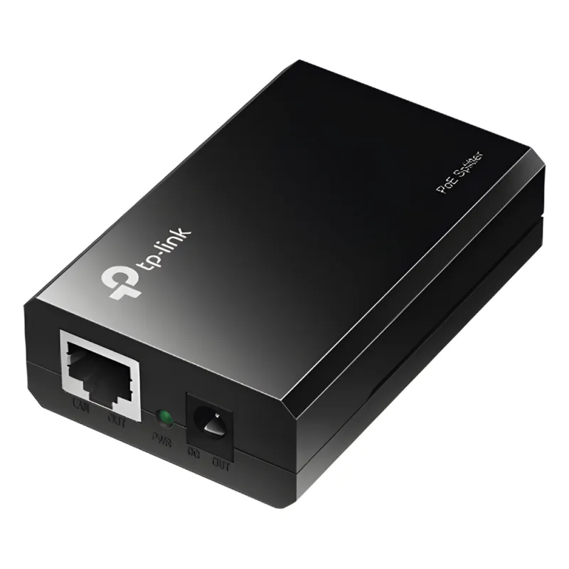 Splitter PoE (15W) / Potencia de Salida Seleccionable (5 , 9 o 12 Vcc) / 2 puerto 10/100/1000 Mbps / Plug and Play