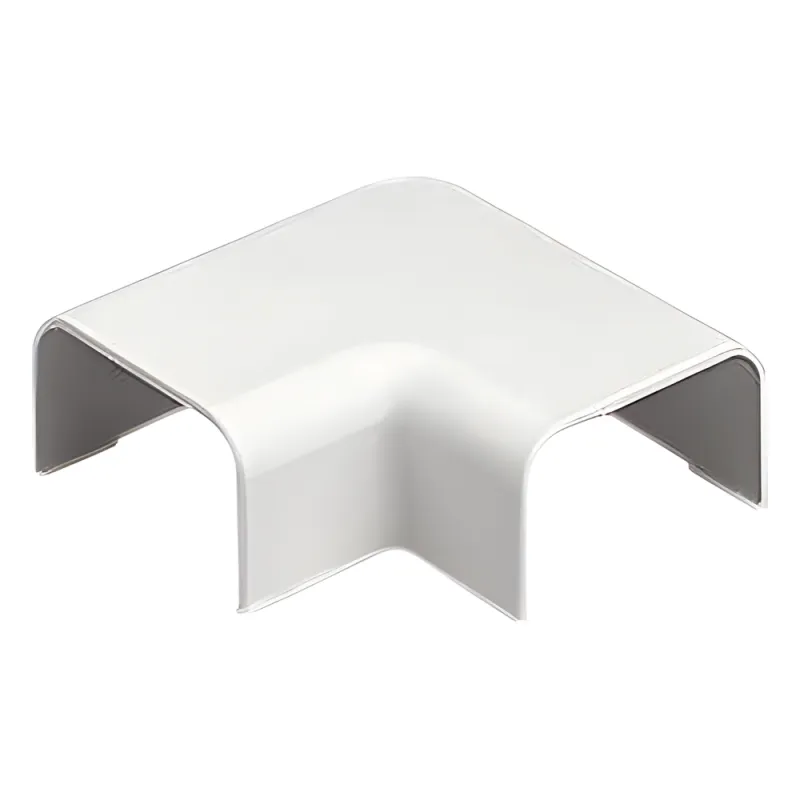 Conexión en ángulo recto "L", para uso con canaleta LD10, material ABS, Color Blanco Mate