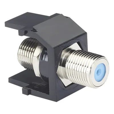 Módulo Acoplador NetKey Coaxial Tipo F, Keystone, de 75 Ohms, 3.0 GHz, Color Negro