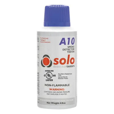 Lata De Humo Sintético En Aerosol Para Prueba De Detectores Puntuales, No Tóxico, No Inflamable, Libre De Silicona, 100%Biodegradable, No Contamina Los Detectores, Uso Manual o En Dispensadores SOLO-330/SOLO-332, Listado UL