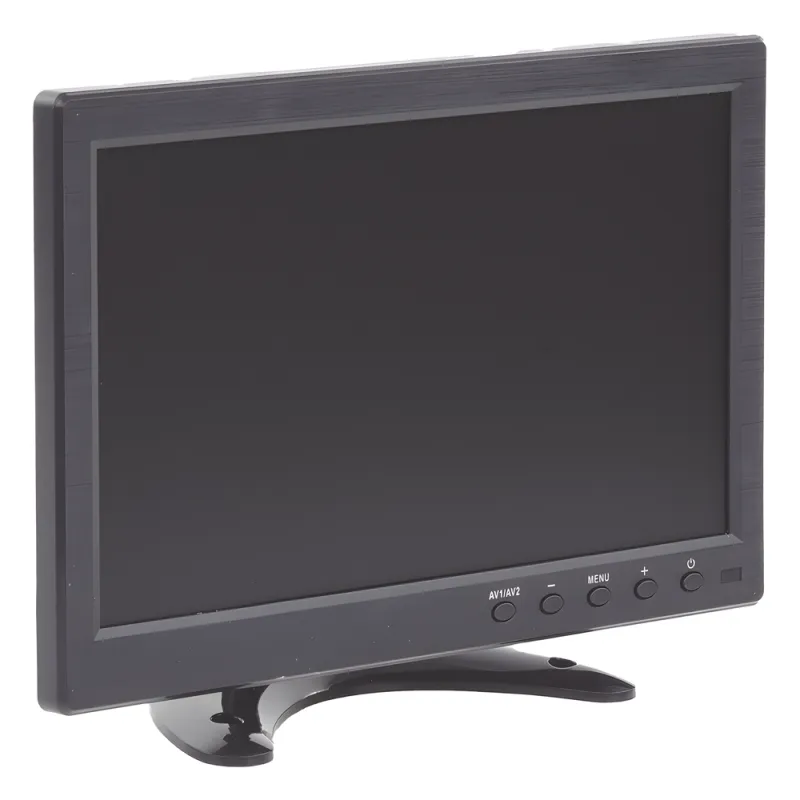 Monitor 10.1" TFT-LCD ideal para colocar en vehículos o DVR/NVR. Entradas de video HDMI, VGA y RCA (CVBS)