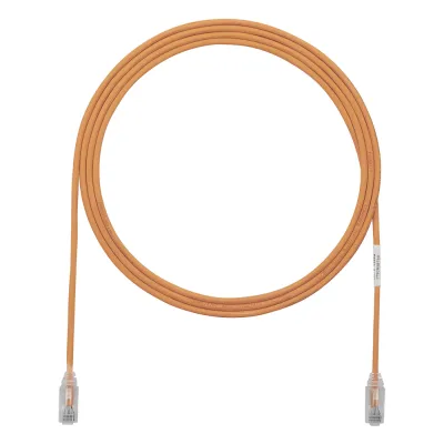 Cable de Parcheo TX6, UTP Cat6, Diámetro Reducido (28AWG), Color Naranja, 3.05 Metros (10 Pies)