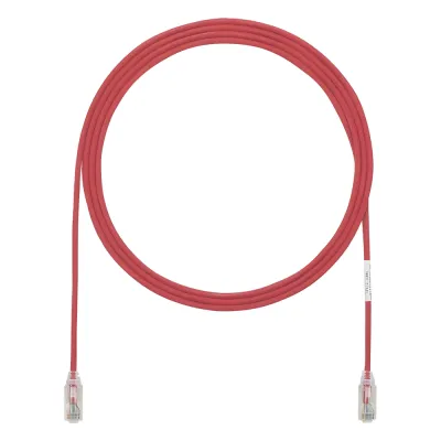 Cable de Parcheo TX6, UTP Cat6, Diámetro Reducido (28AWG), Color Rojo, 3.05 Metros (10 Pies)