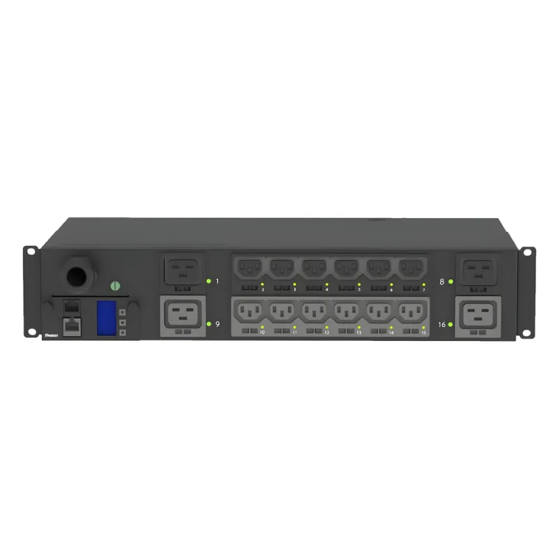 PDU G5 Monitoreable y Switchable (MS) para Distribución de Energía, Enchufe de Entrada NEMA L6-30P, Con 12 Salidas C13 y 4 Salidas C19, Horizontal 19in, 208 Vca, 30 Amp, 2UR