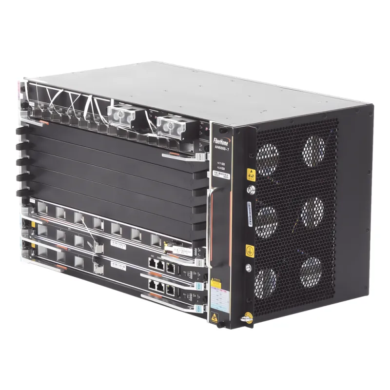 OLT Carrier Class Modular GPON, 6 Ranuras de Servicio, Incluye 1 Tarjeta de Servicio 16 puertos GPON, crecimiento hasta 96 puertos GPON, 6 UR, Gestión por UNM2000, CLI, (Incluye Instalación de software UNM2000)
