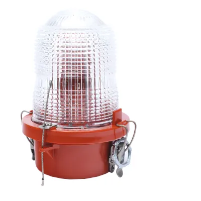 Lámpara de Obstrucción Roja/ Luz Fija Tipo L-810, LED de baja intensidad/ 120 - 240 Vca/ Luz Infraroja