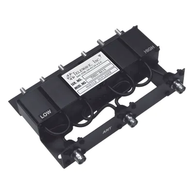 Duplexer Compacto Móvil, 806-869 MHz, 5/10 MHz Sep., 50 Watt, 70 dB, Rechazo de Banda,