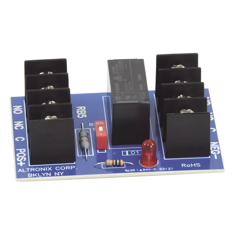Relé DPDT / Entrada 6 o 12VDC / Contactos 5A/220VAC o 28VDC / Consumo 120mA / Indicador LED de Activación