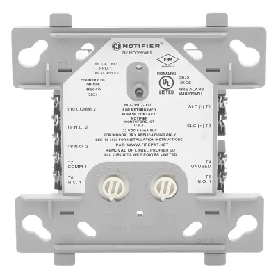 Módulo de relevador direccionable con dos contactos secos Form-C para control de dispositivos auxiliares, protocolo FlashScan