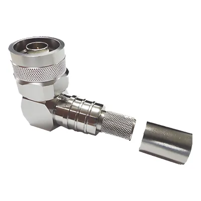 Conector N Macho Angulo Recto, Plegable Hex. con Pin Cautivo para cables Tipo RG8