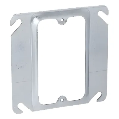 Sobretapa Cuadrada de 4" de Acero Galvanizado con realce de 1/4".