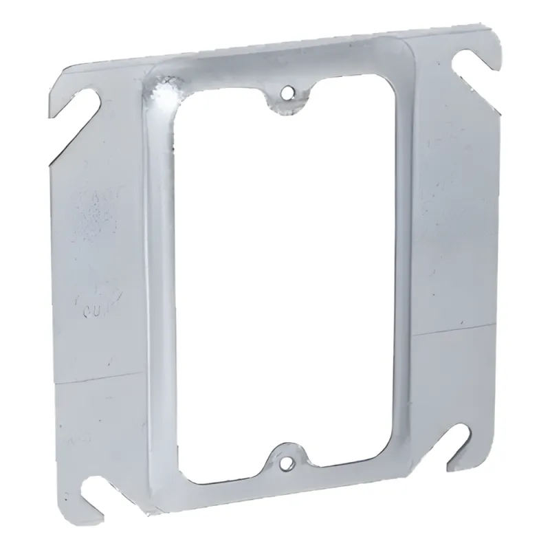 Sobretapa Cuadrada de 4" de Acero Galvanizado con realce de 1/4".