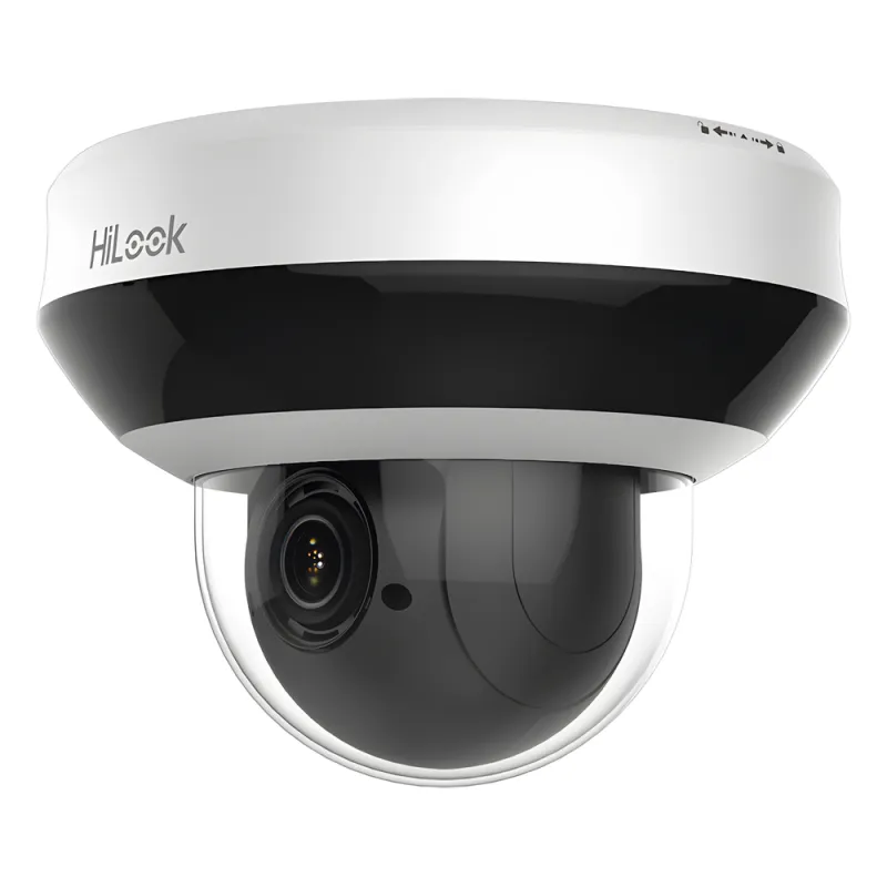 Mini Domo PTZ IP 2 Megapixel / 4X Zoom / H.265+ / 20 mts IR EXIR / WDR 120dB / PoE / IK10 / Exterior IP66 / Ultra Baja Iluminación / Micrófono Integrado / PoE