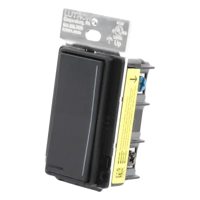 Atenuador auxiliar Sunnata de pared para control de 3 vías o escalera, 120 V, compañero cableado del atenuador principal del sistema RadioRA 3, color negro mate (Midnight)