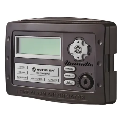 Anunciador serial LCD de 80 caracteres con indicadores de estado y controles con llave, para paneles NOTIFIER con interfaz ANN-Bus