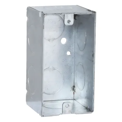 Caja (Chalupa) 4x2"/ Profundidad 2-1/8"/ 8 Entradas de 3/4"/Soldada