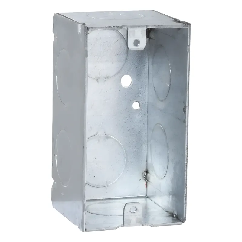 Caja (Chalupa) 4x2"/ Profundidad 2-1/8"/ 8 Entradas de 3/4"/Soldada