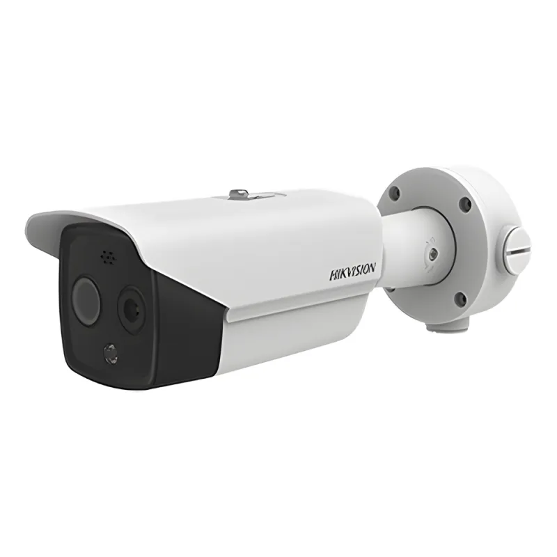 Cámara Bala IP Termográfica / Medición de Temperatura -20°C a 150°C / Alta Resolución Térmica 160 x 120 / Teleobjetivo Térmico 9.7mm / Alarma por Excepción de Temperatura / Óptica 5 MP / IP67