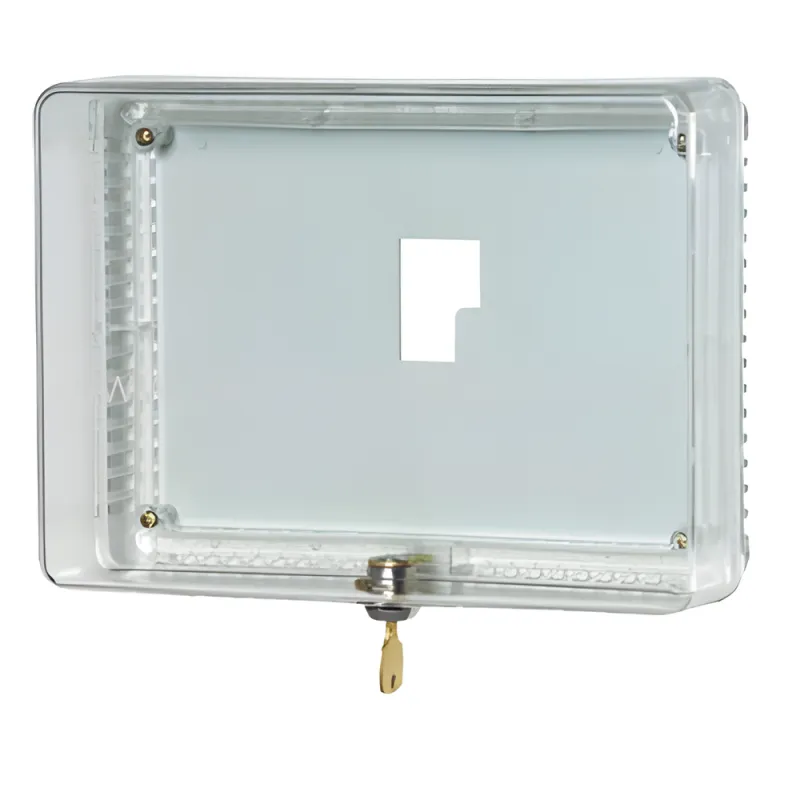 Guarda antimanipulación para termostato de pared, cubierta transparente, tamaño grande, montaje vertical u horizontal con cerradura de llave