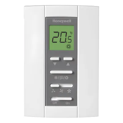 Termostato digital para fan coil de 2 tuberías, 110 VCA, ventilador de 3 velocidades, control on/off de válvula