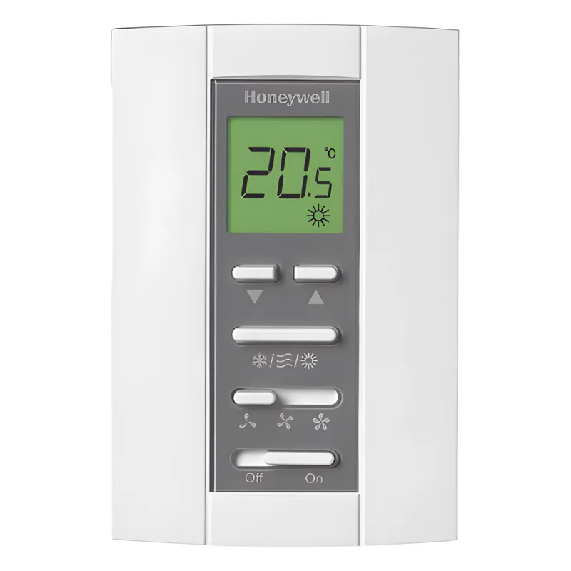 Termostato digital para fan coil de 2 tuberías, 110 VCA, ventilador de 3 velocidades, control on/off de válvula