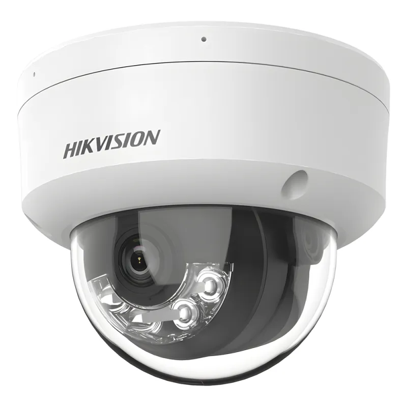 [Dual Light] Domo IP 8 Megapixel (4K) / Lente 2.8 mm / 30 mts IR + 30 mts Luz Blanca / Micrófono Integrado / IK08 / ACUSENSE Lite / Exterior IP67 / H.265 / PoE / ONVIF